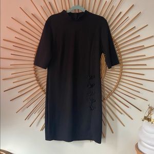 Fashion Nova Sz 3x Asian style Little Black Dress with slit & toggle details